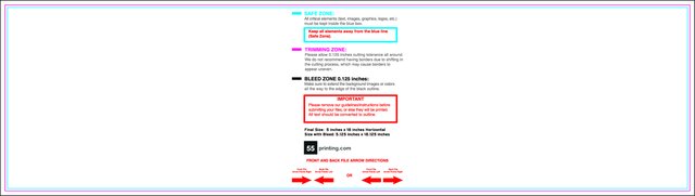 Yardsign 5inx18in H Front guideline preview