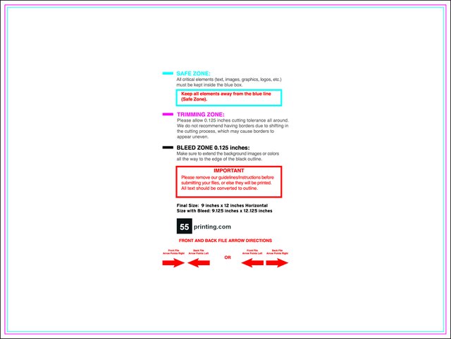 Yardsign 9inx12in H Front guideline preview