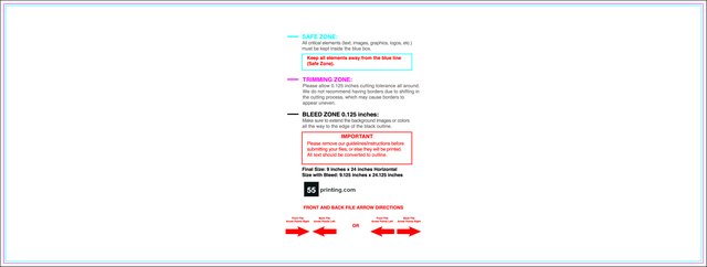 Yardsign 9inx24in Front guideline preview