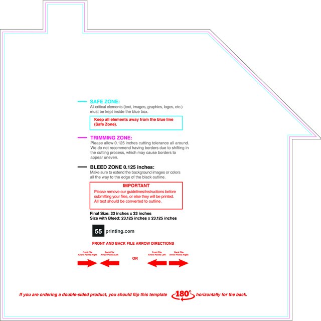 Yardsign Apartment 23inx23in Front guideline preview