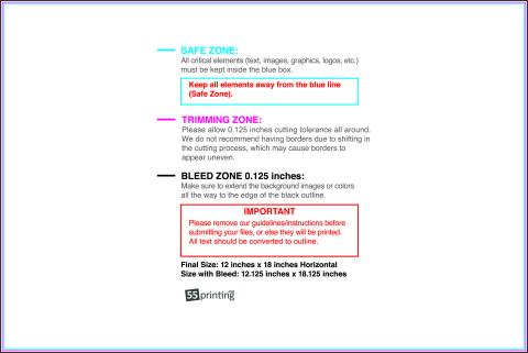 Yardsign 12inx18in H guideline preview