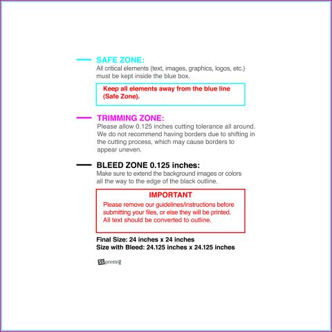 Yardsign 24inx24in guideline preview