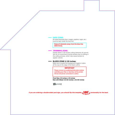 Yardsign House A 23inx23in R guideline preview