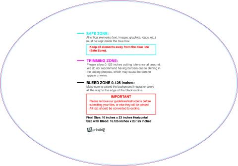 Yardsign Oval 16inx23in guideline preview