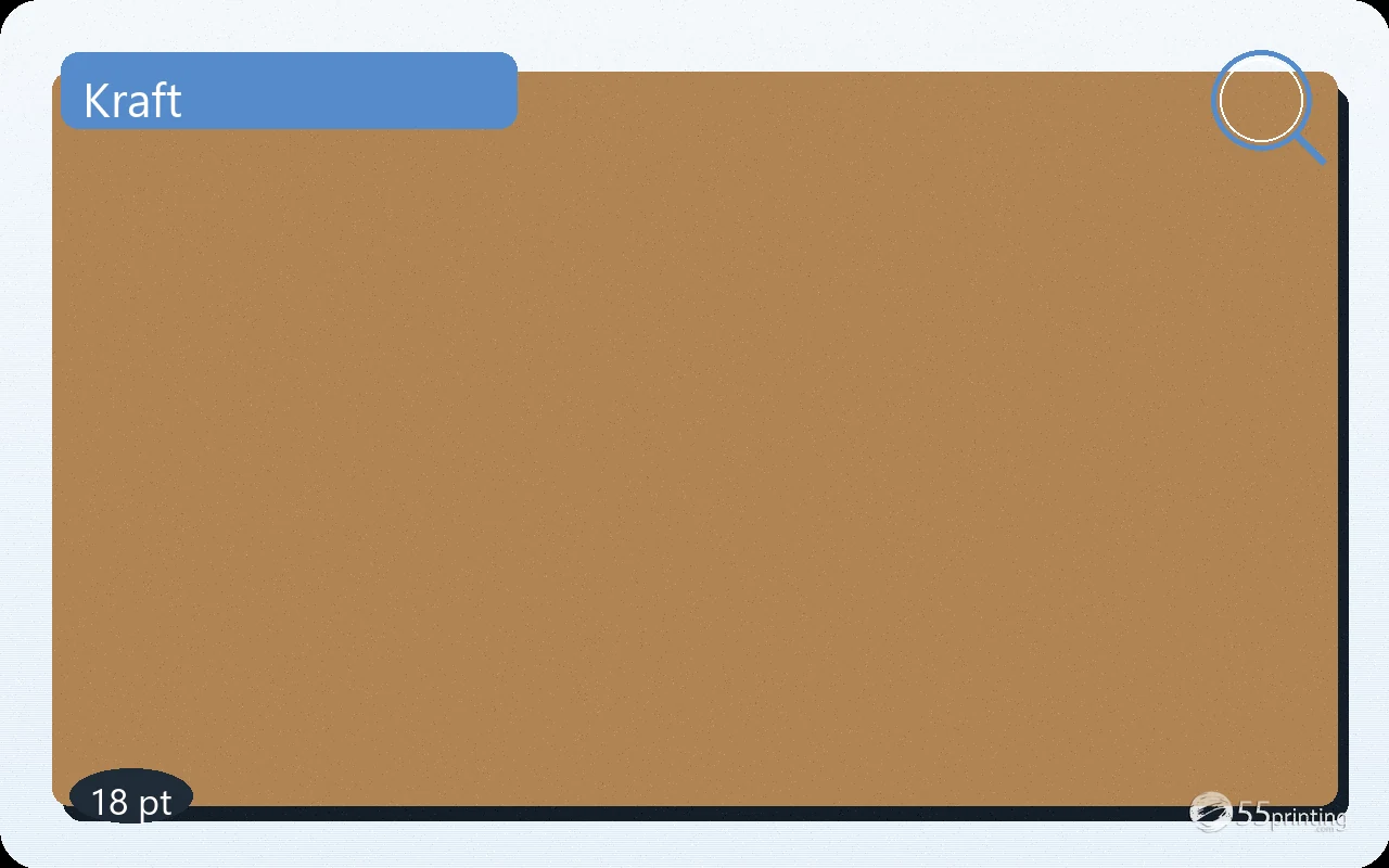 18 pt premium kraft cover with natural brown tone