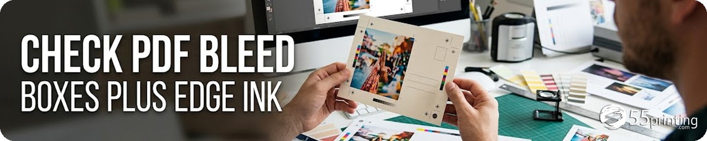 PDF bleed checker comparing page boxes with artwork reaching the edge