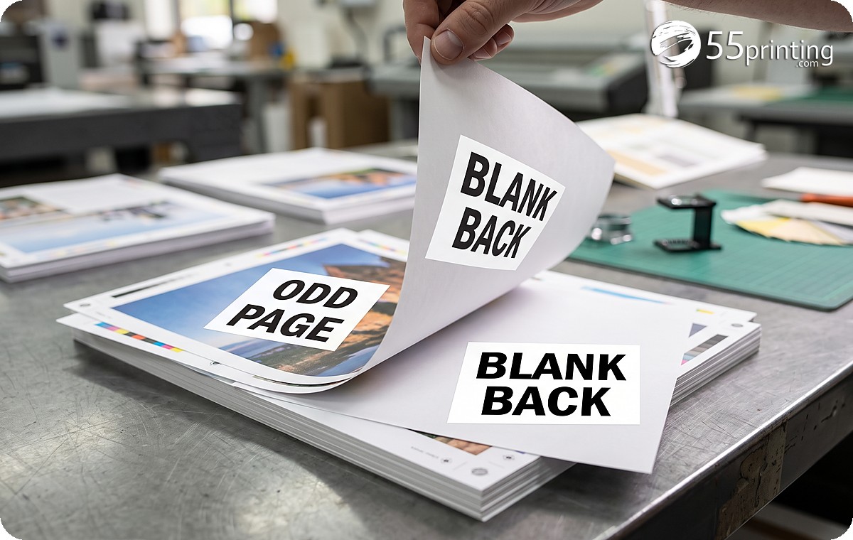 Odd page count leaving the final duplex sheet back blank
