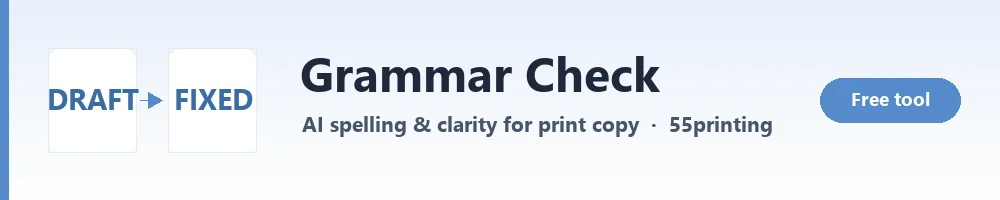 Free grammar check tool by 55printing