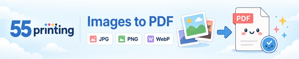 Free images to PDF merger by 55printing