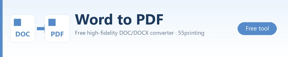 Free Word to PDF converter by 55printing