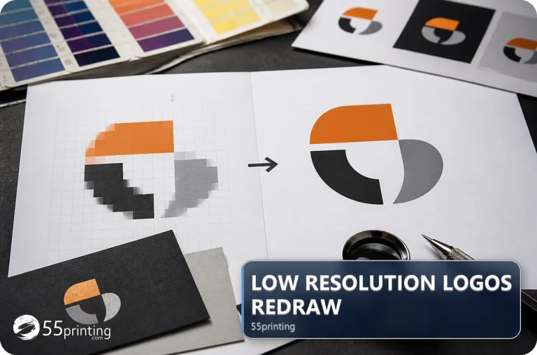 Low-Resolution Logos: Redraw, Replace, or Accept?