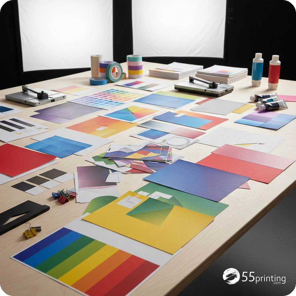 Assisted artwork result review checking logo shape, wording, canvas, crop, and proof notes