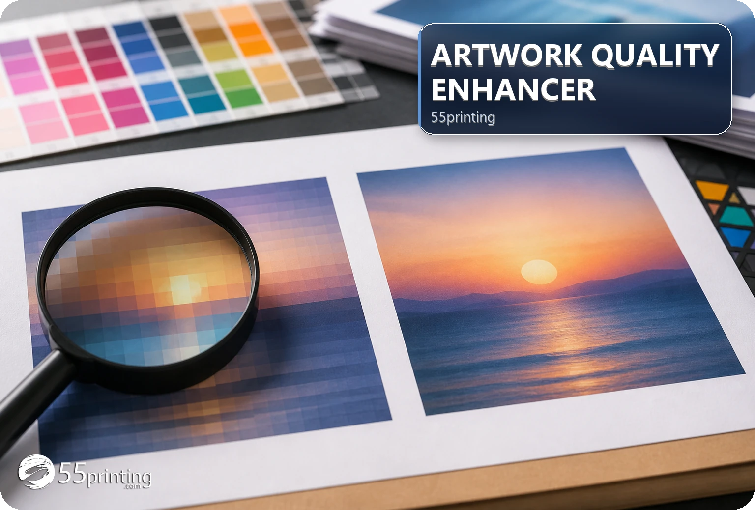 A print file is checked to separate restorable softness from detail missing in the original source