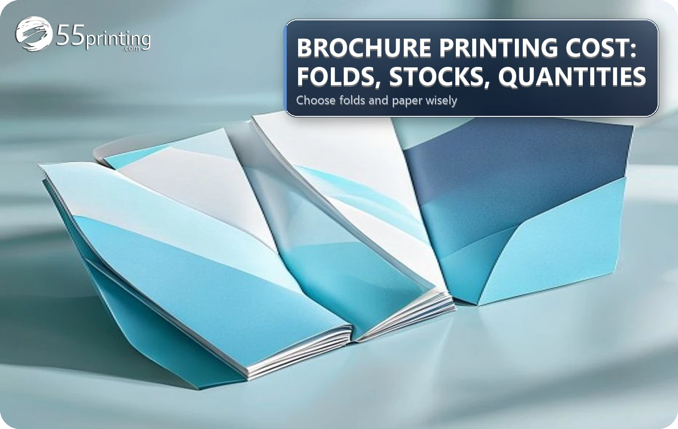 Brochure printing cost comparison with half-fold and tri-fold printed pieces