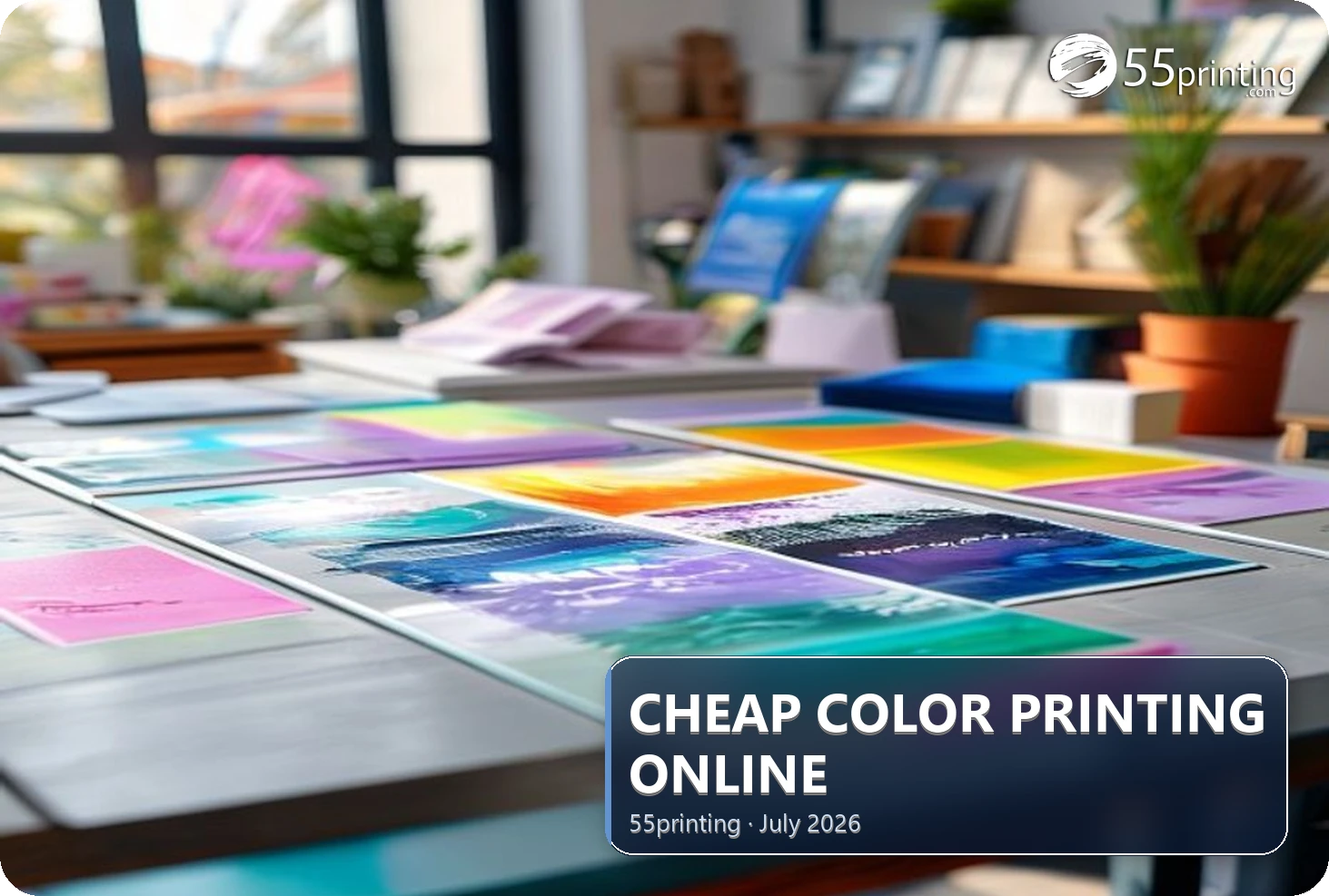 Configured stacks of cheap online color prints in common quantity breaks