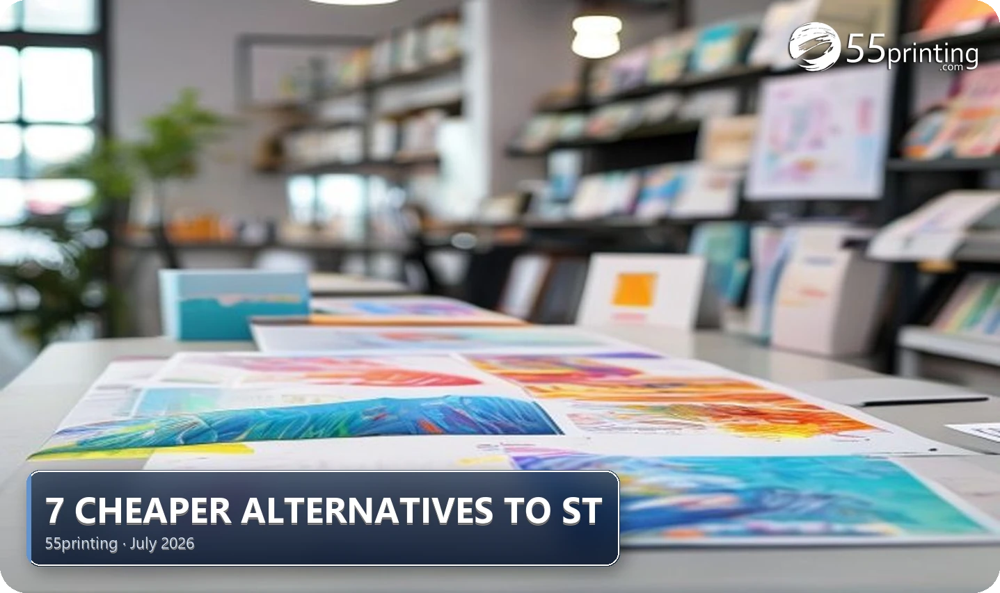 Stacks of affordable full color printed packets as a Staples alternative