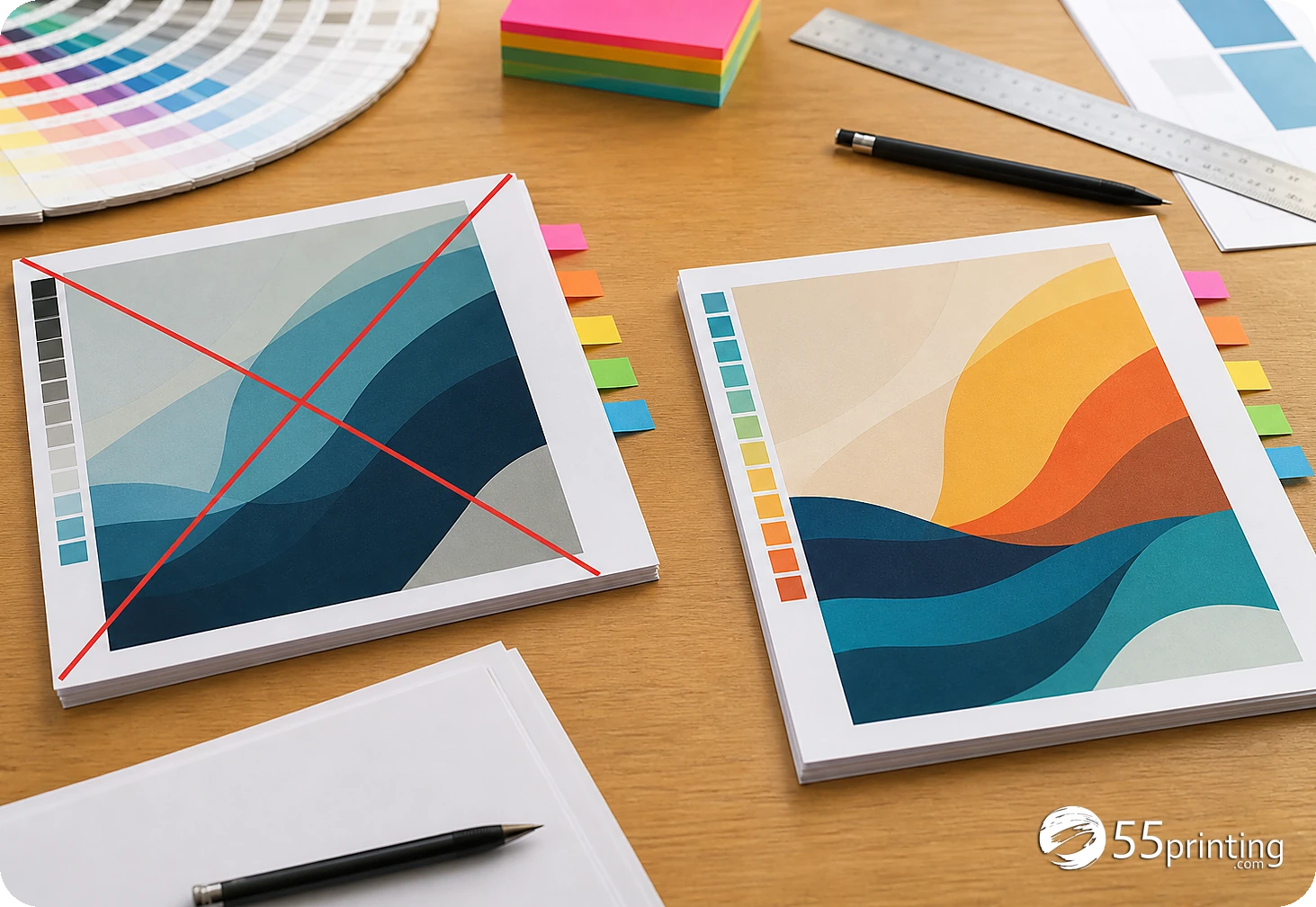 A current proof compares corrected copy with prior artwork, protected assets, and the product template
