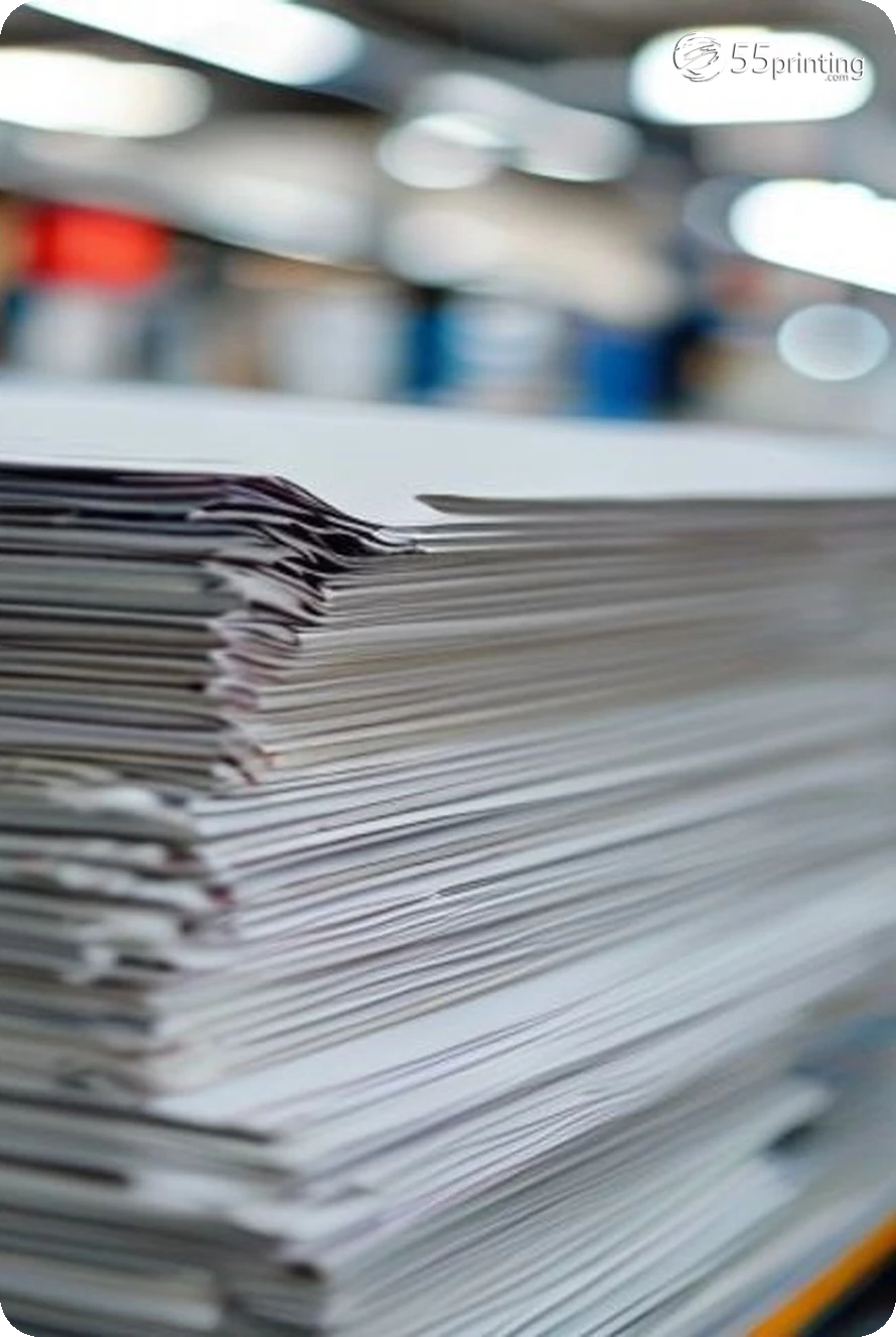 Close-up of professionally printed business cards with clean edges