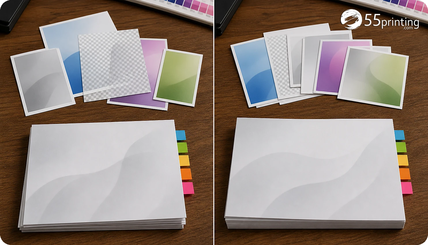 A combined PDF is reviewed for format differences, crop, page scale, and readable detail