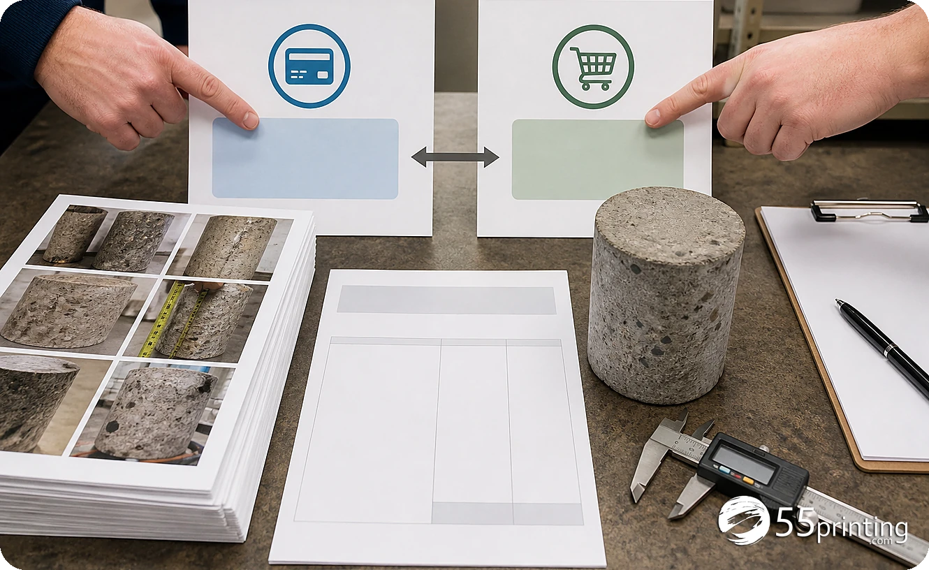 An order email and payment reference are compared before a print balance is paid