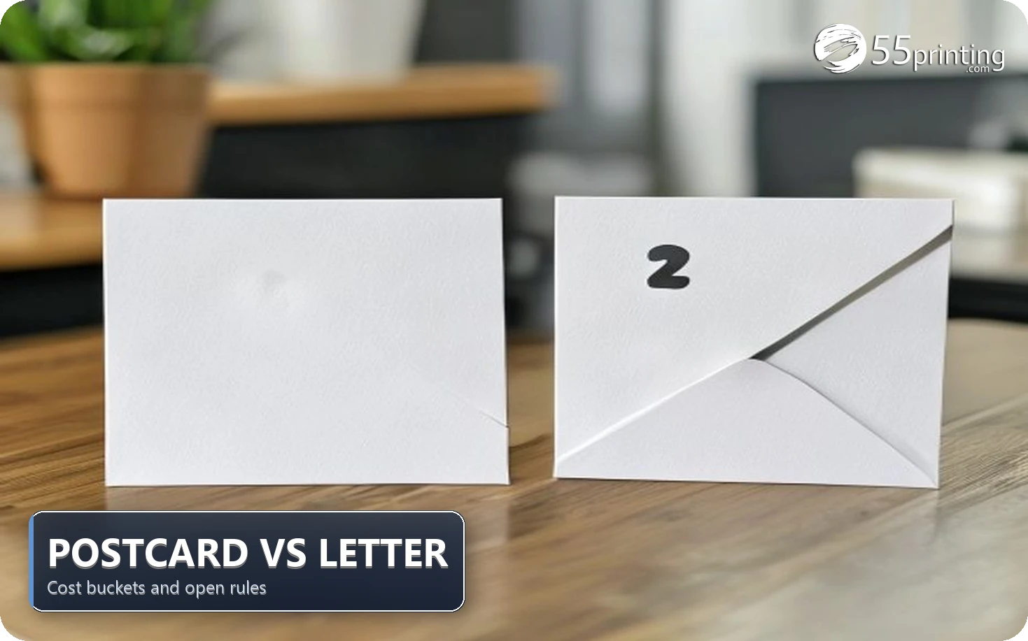 Postcard vs Letter Mail: Cost Buckets and Open-Rate Rules featured visual