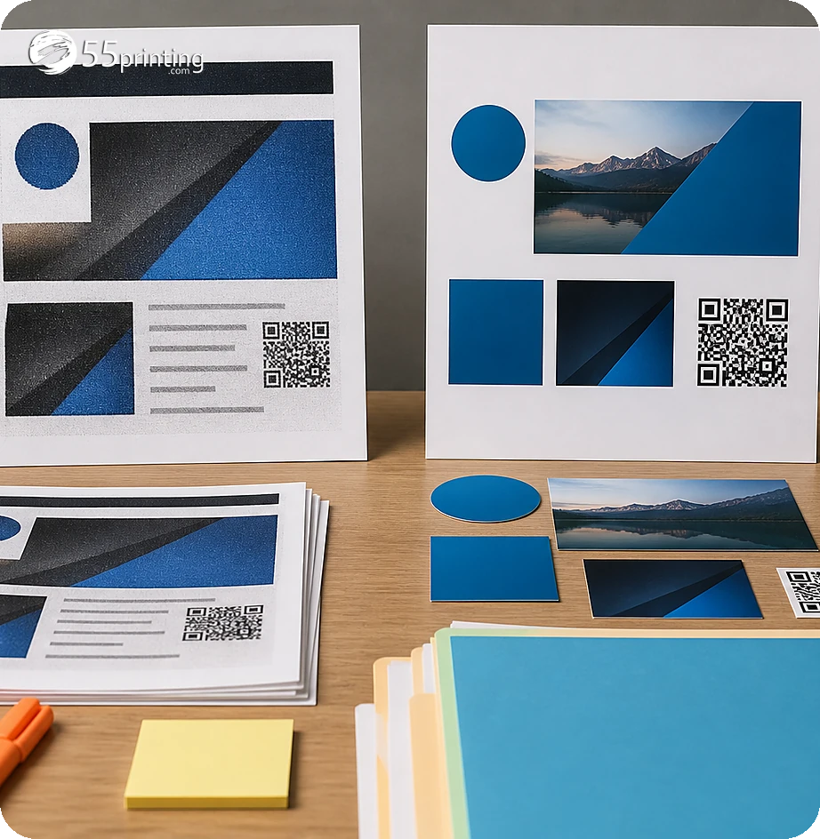 A file handoff checklist connects source artwork, template, upload note, and proof review