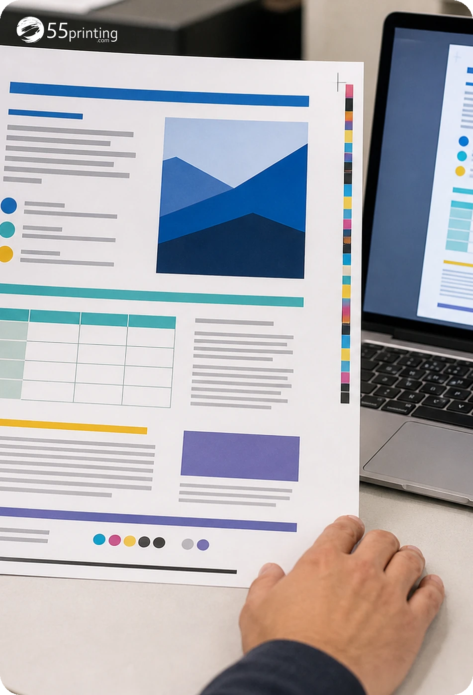 Converted document proof checked for margins, image placement, table alignment, and footer spacing