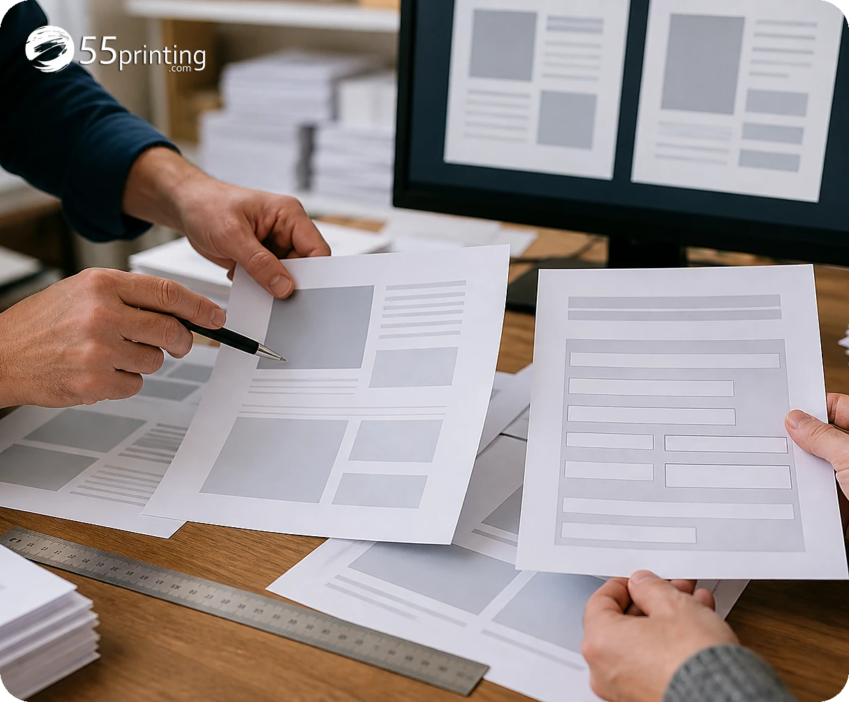 A DOCX menu is checked against its PDF for columns, prices, fonts, images, and page breaks
