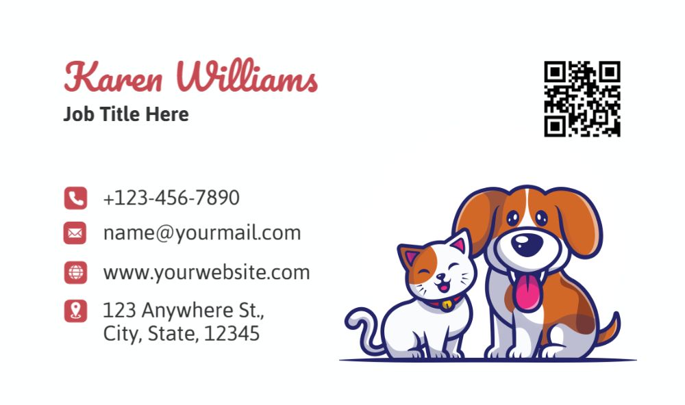 Animal Pets Rush Business Cards Prints template preview 52