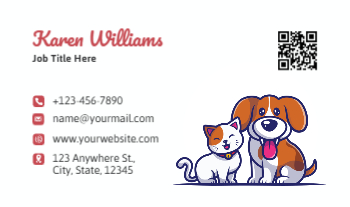 Animal Pets Rush Business Cards Prints template preview 23