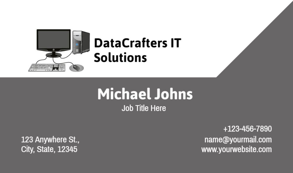 Computer Economical Business Cards template preview 32