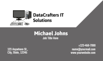 Computer Economical Business Cards template preview 3