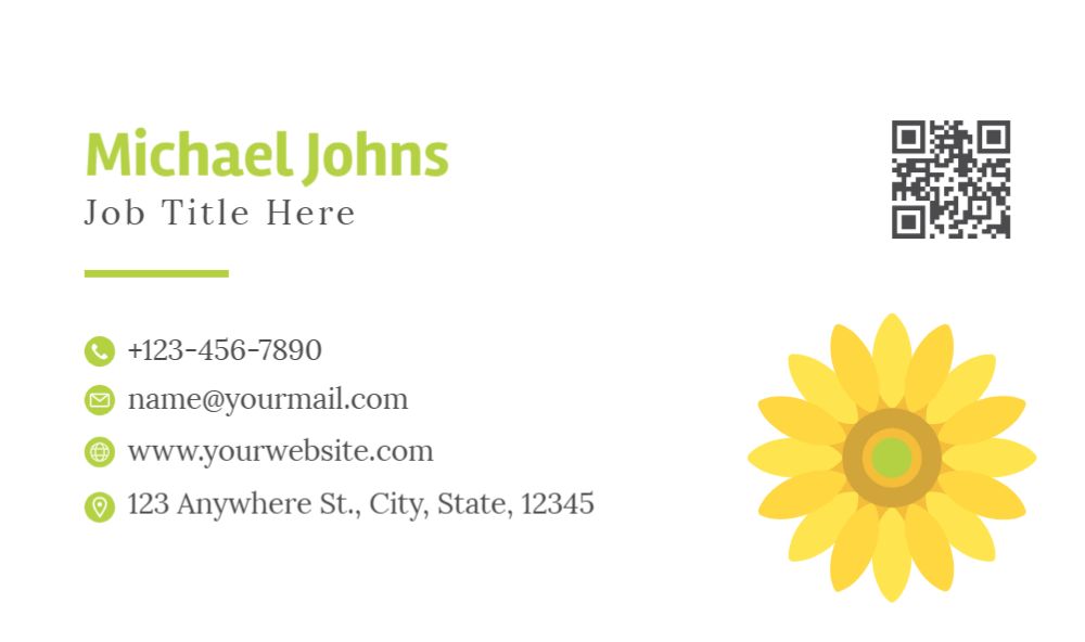Flowers Economical Business Cards template preview 30