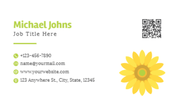 Flowers Economical Business Cards template preview 1