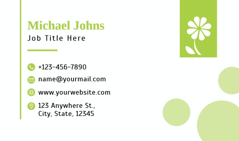 Flowers Economical Business Cards template preview 34