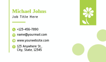 Flowers Economical Business Cards template preview 5