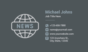 News And Media Economical Business Cards template preview 3