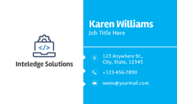 It And Internet Economical Business Cards template preview 3
