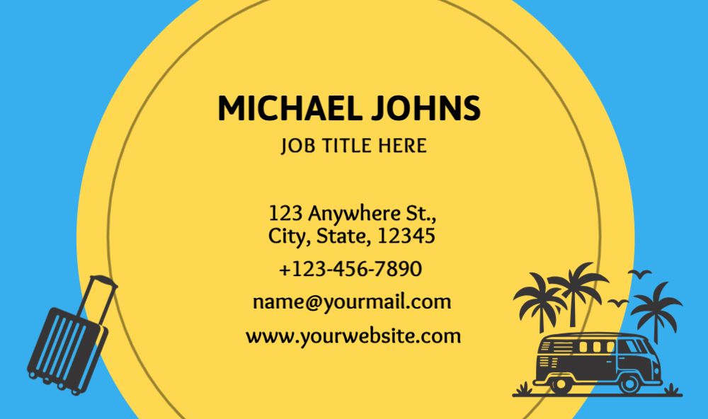 Travels Economical Business Cards template preview 30