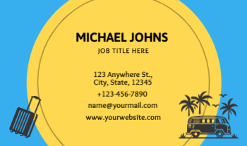 Travels Economical Business Cards template preview 1