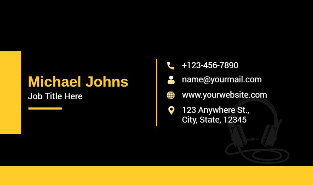 Music Dj Rush Business Cards Prints template preview 54