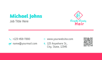 Spa Saloon Economical Business Cards template preview 13