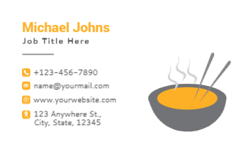 Food Hotel And Restaurant Economical Business Cards template preview 1
