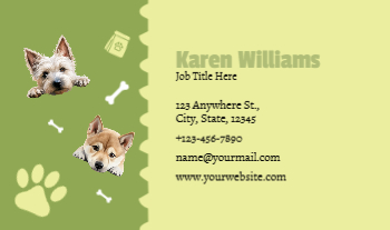 Animal Pets Rush Business Cards Prints template preview 15