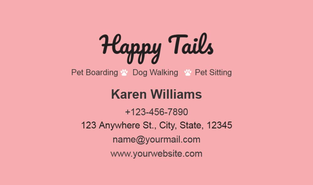 Animal Pets Rush Business Cards Prints template preview 32