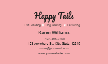 Animal Pets Rush Business Cards Prints template preview 3