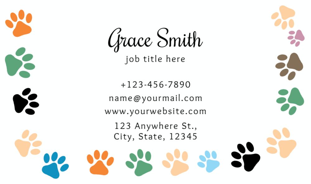 Animal Pets Rush Business Cards Prints template preview 34