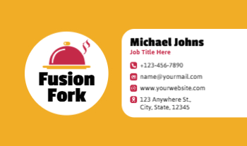 Food Hotel And Restaurant Economical Business Cards template preview 17