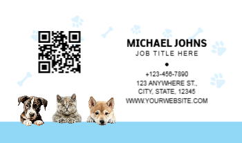 Animal Pets Rush Business Cards Prints template preview 21