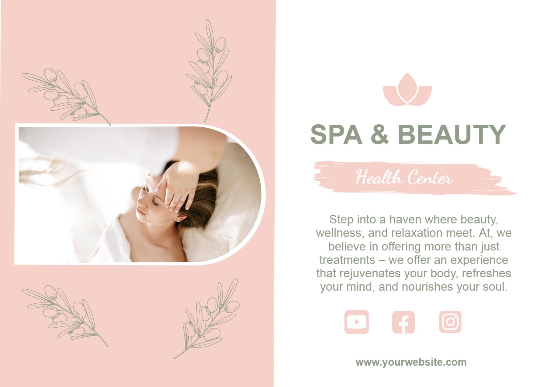 Spa Saloon Greeting Cards template preview 14
